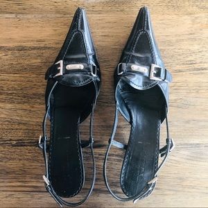 Prada Kitten Heel Slingbacks